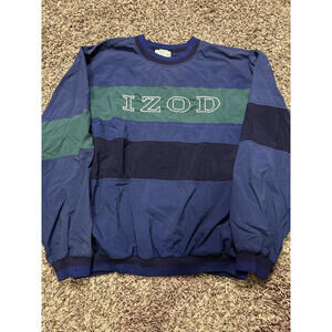 Vintage 90s IZOD Pullover Green and Blue Size Medium